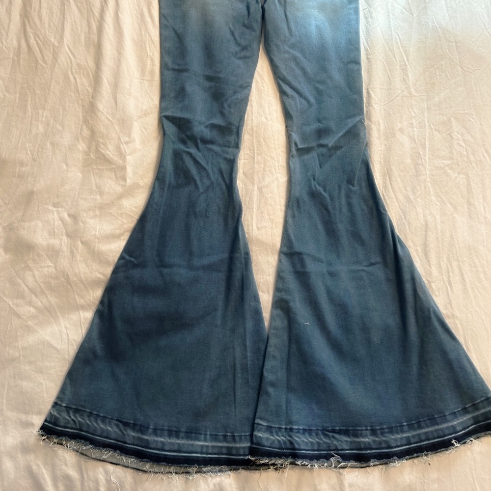 Lucky & Blessed Distressed Bell-Bottom Jeans *NWT* - Picture 7 of 10